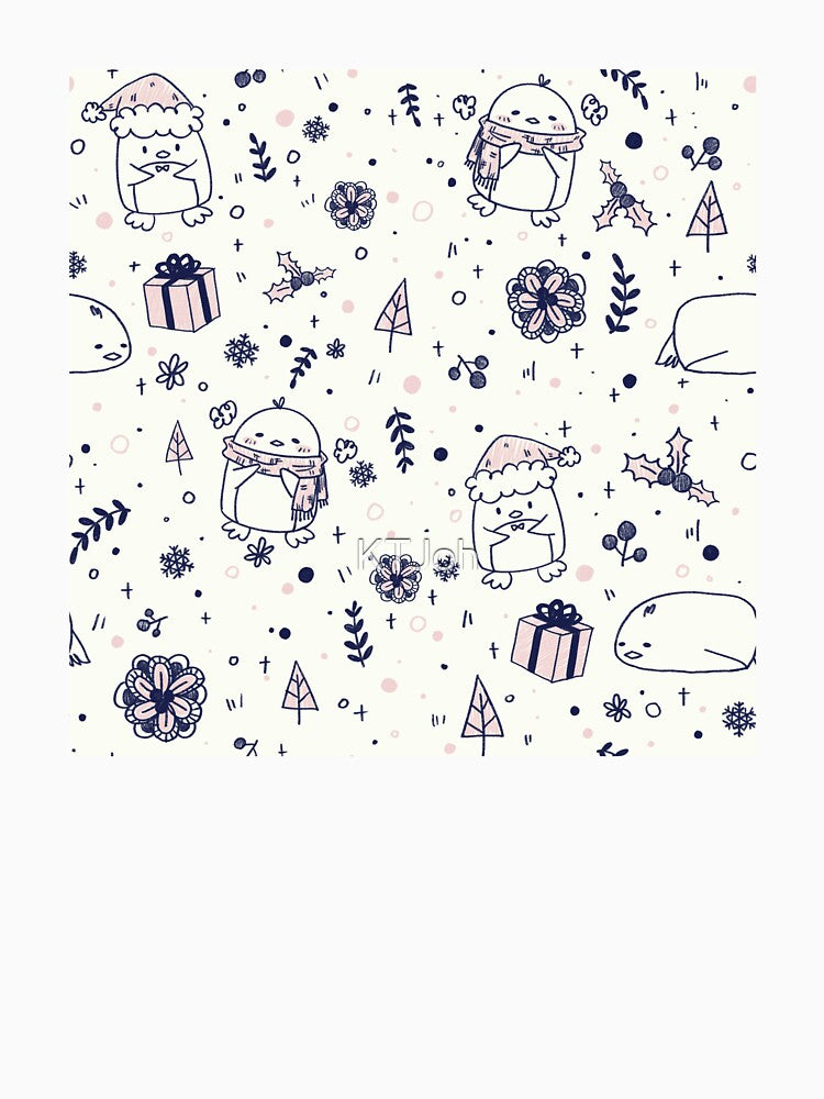 Winter Penguin Pattern - Light by KTJoh