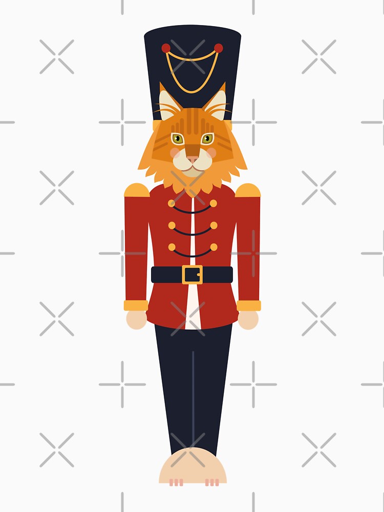 Christmas Nutcracker Red Cat by Qualali Studio