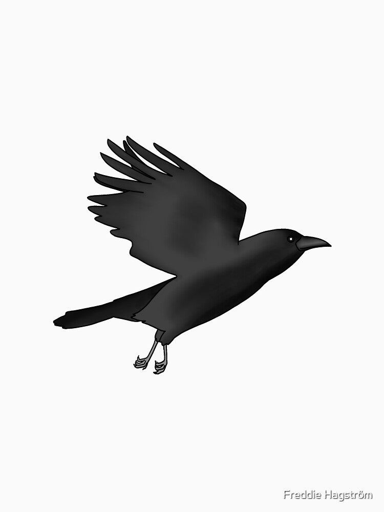 Crow in flight by Freddie Hagström