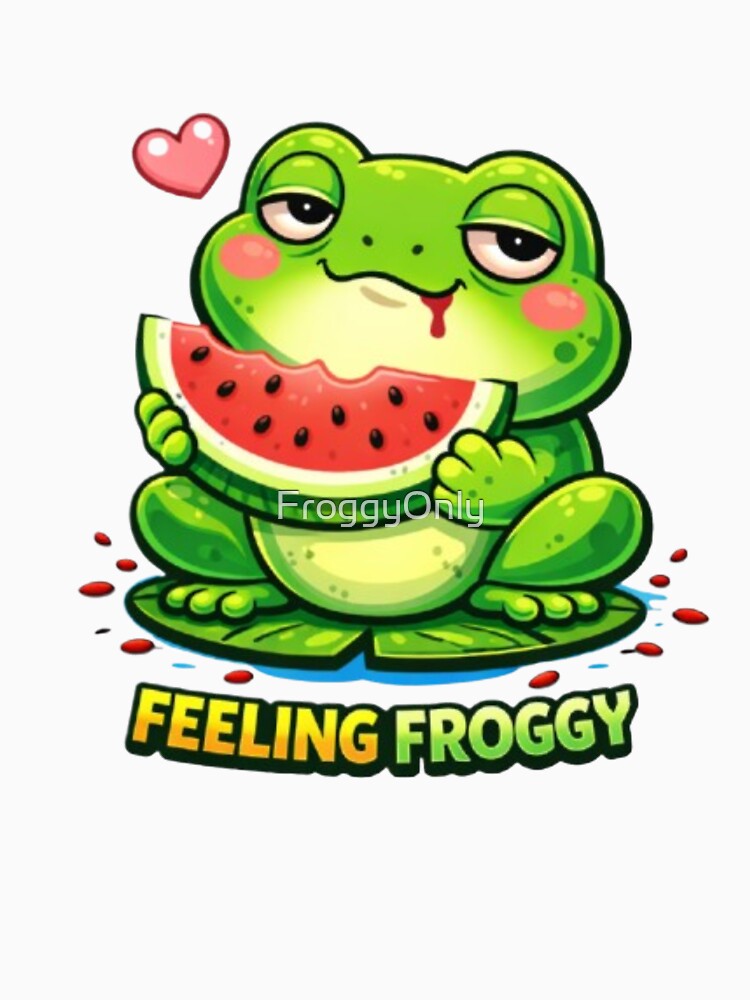 Greedy frog and pink heart by FroggyOnly