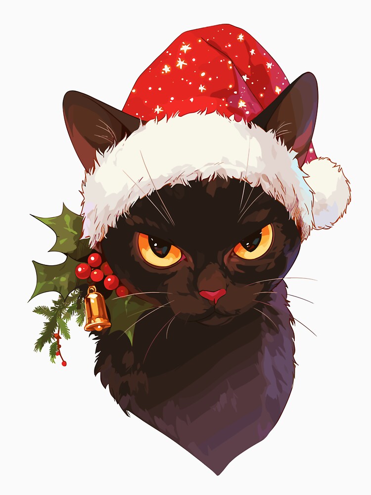 Festive Christmas Yule Cat by bapupa