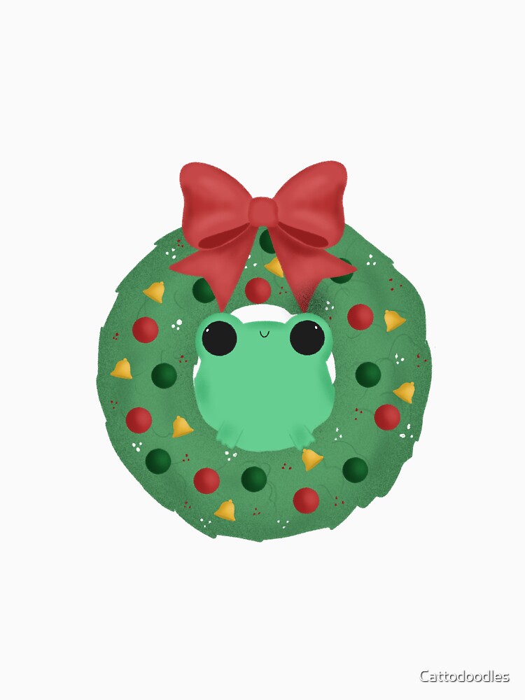 Christmas Frog Wreath by Cattodoodles
