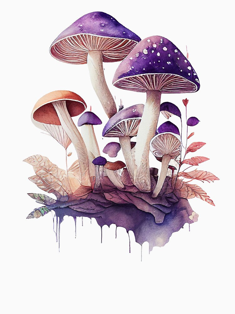 Purple Mushroom Forest by Melissify