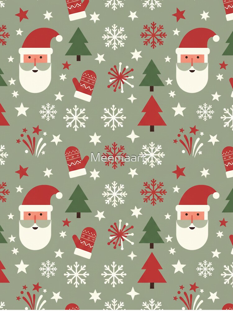 Santa Seamless new year Pattern by Meemaart