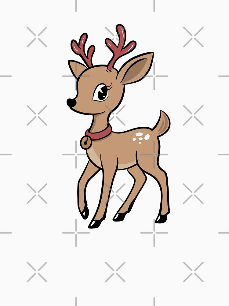 Retro Christmas Reindeer by ellealsopaints