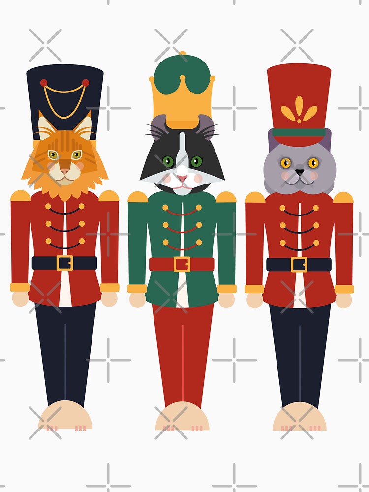 Christmas Nutcracker Cats by Qualali Studio
