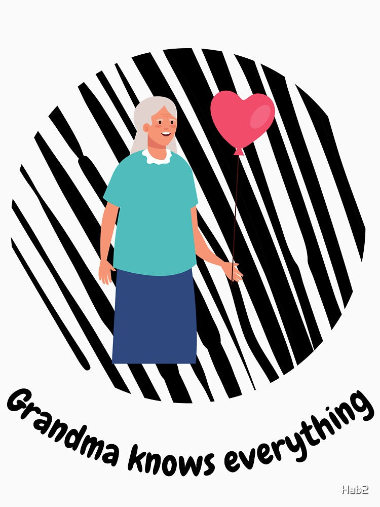 Grandma knows everything. Black lines by Hab2