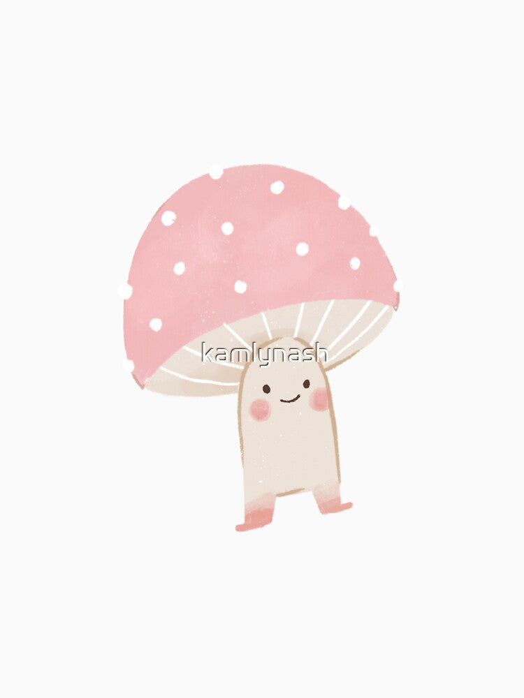Cute Blushing Pink Hat Mushroom. by kamlynash