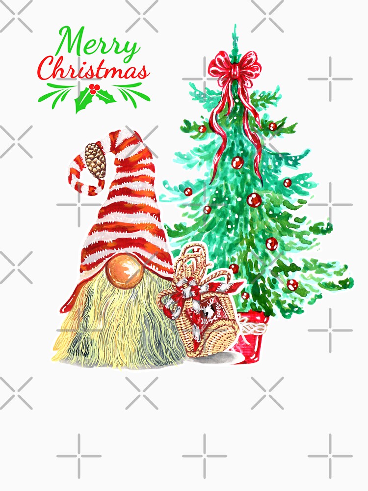 Cute Cartoon Merry Christmas Santa Gnome! Merry Christmas Gnome Cute Santa Claus! by iziskosmos