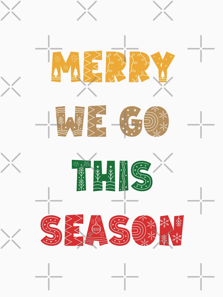 Merry We Go, Merry Christmas, Christmas, Holiday Season, Retro by Magic Love Art Print