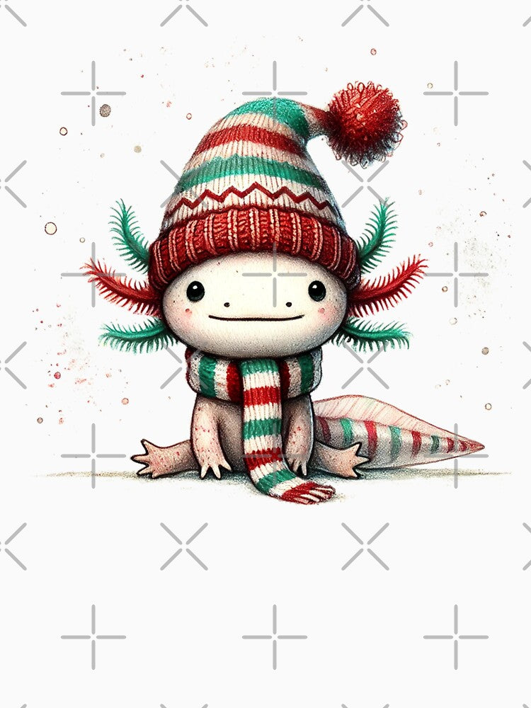 Axolotl Christmas Elf by Audrey Janvier | AJD