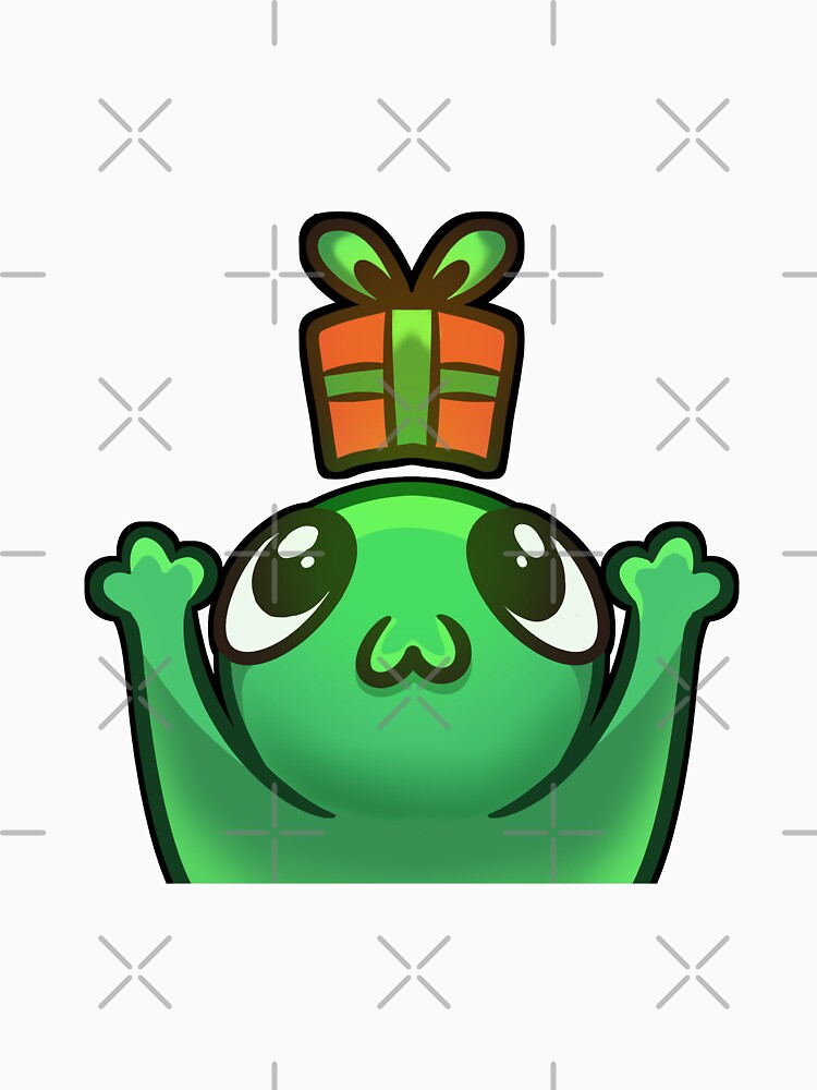 Froggie with a Christmas gift by Nucifen