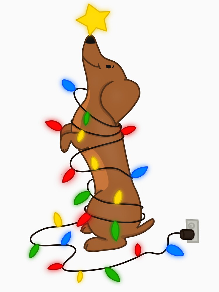 Christmas Dachshund by briestudio