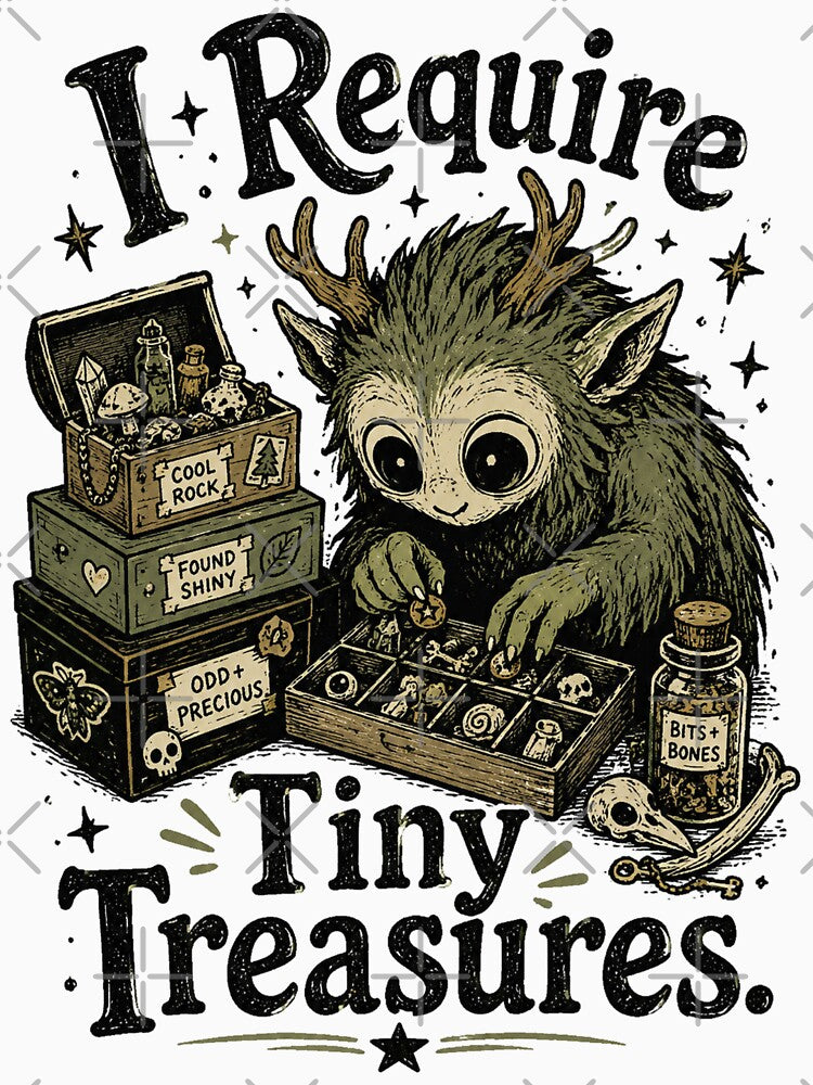 I Require Tiny Treasures Tee by jtDigital + StrangeFolk