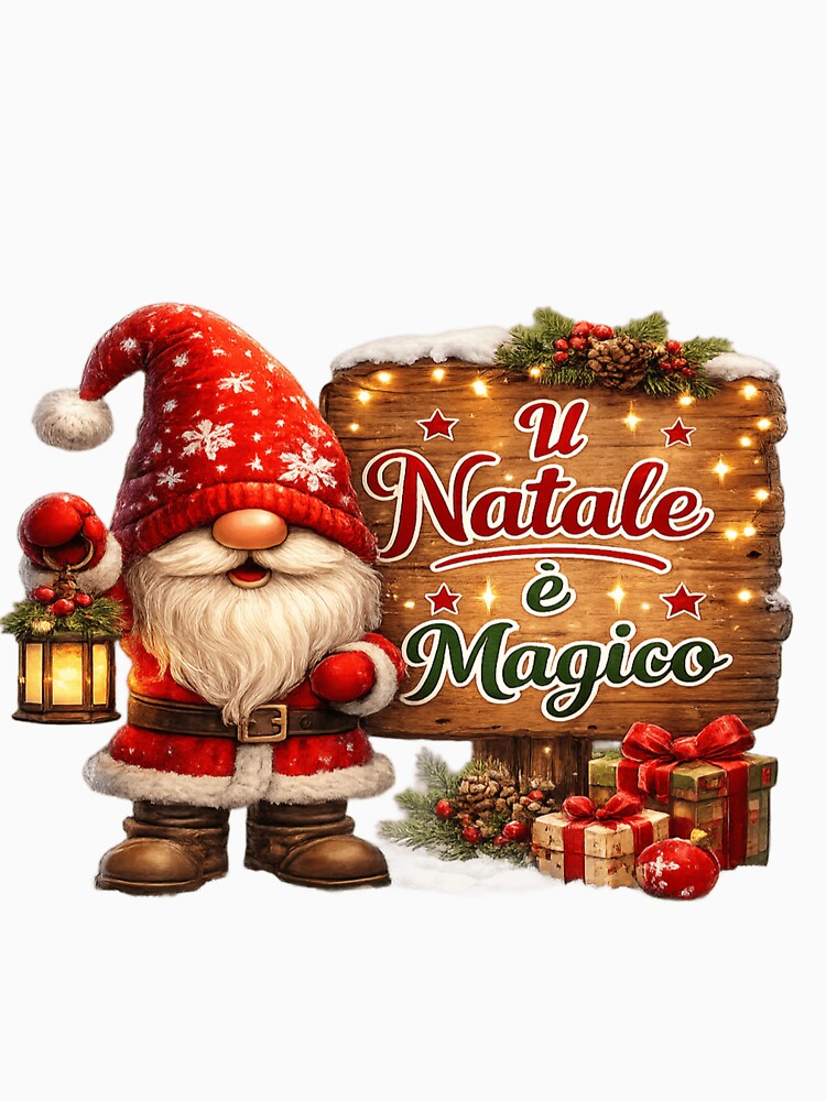 Il Natale è Magico – Cute Christmas Gnome Holiday Graphic by RipantinaFantasy