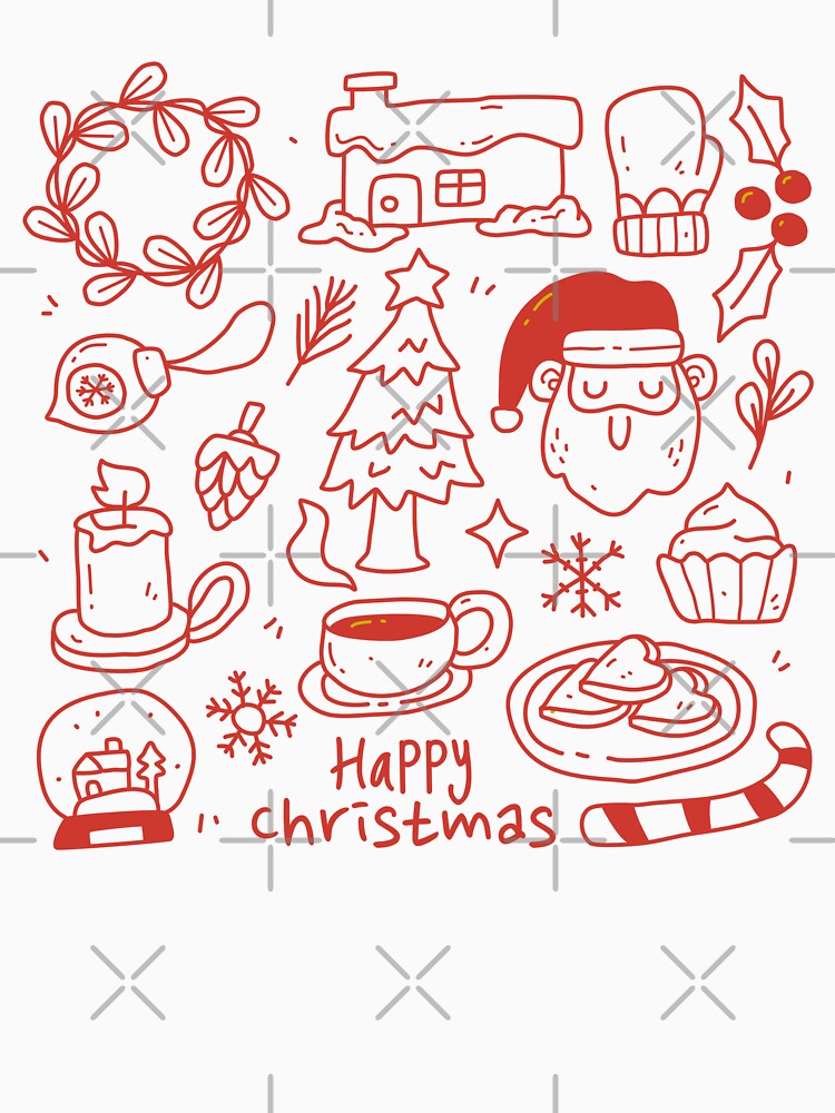 White Cozy Christmas With Santa Red by Ashberry2