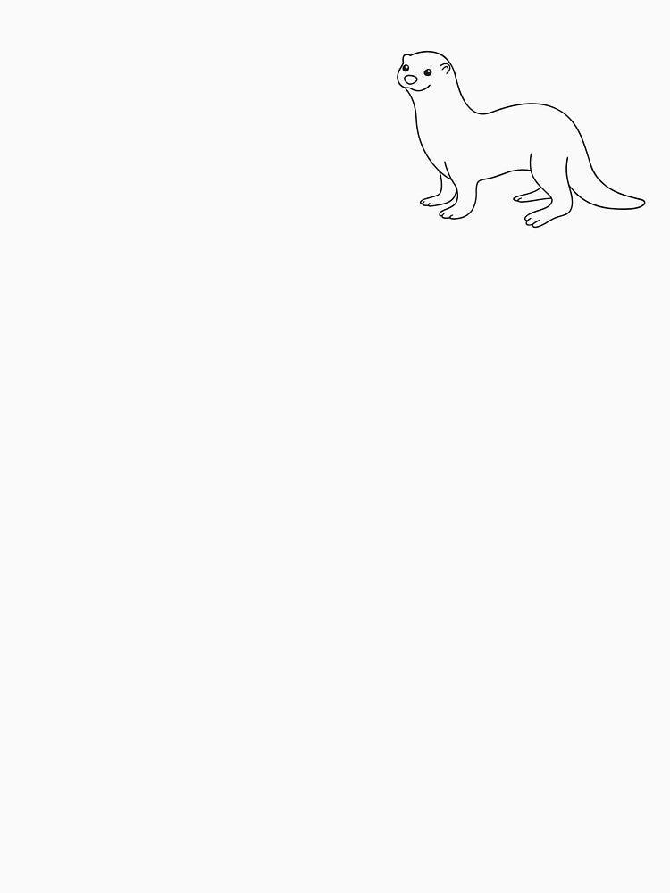 Otter Friendly 1 Line Art Gift by OneLine Studio