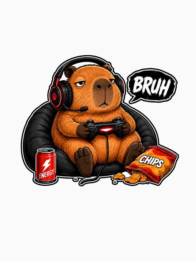Bruh Gamer Capybara Funny Gaming by WeirdlyMild