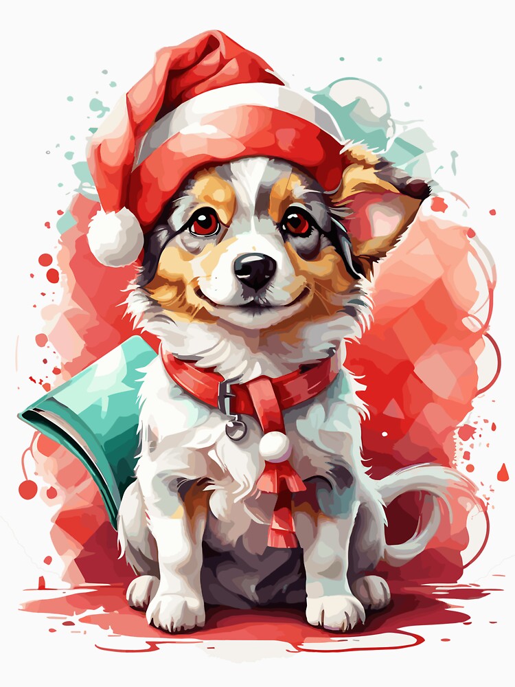 Dog in Christmas Hat - Christmas Tale by cutie1pie1dogs