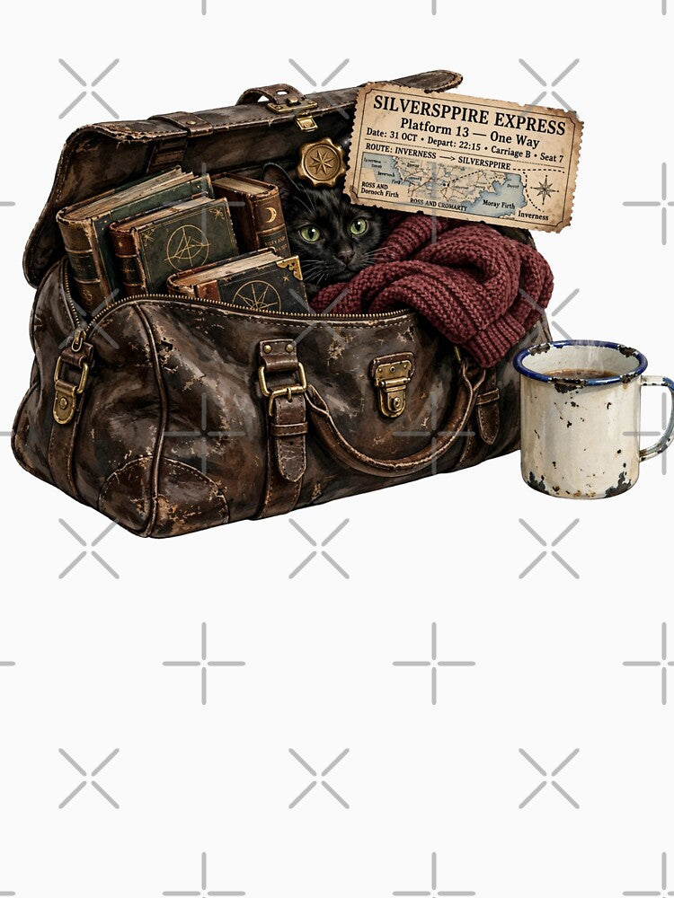 Silverspire Academy of the Arcane Arts part 2 - Silverspire Express Ticket | Dark Academia Magic School Bag by Neurospicy Trolls