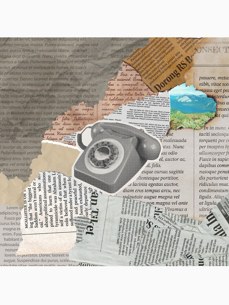 Telephone and newspaper by Mohammedalturki