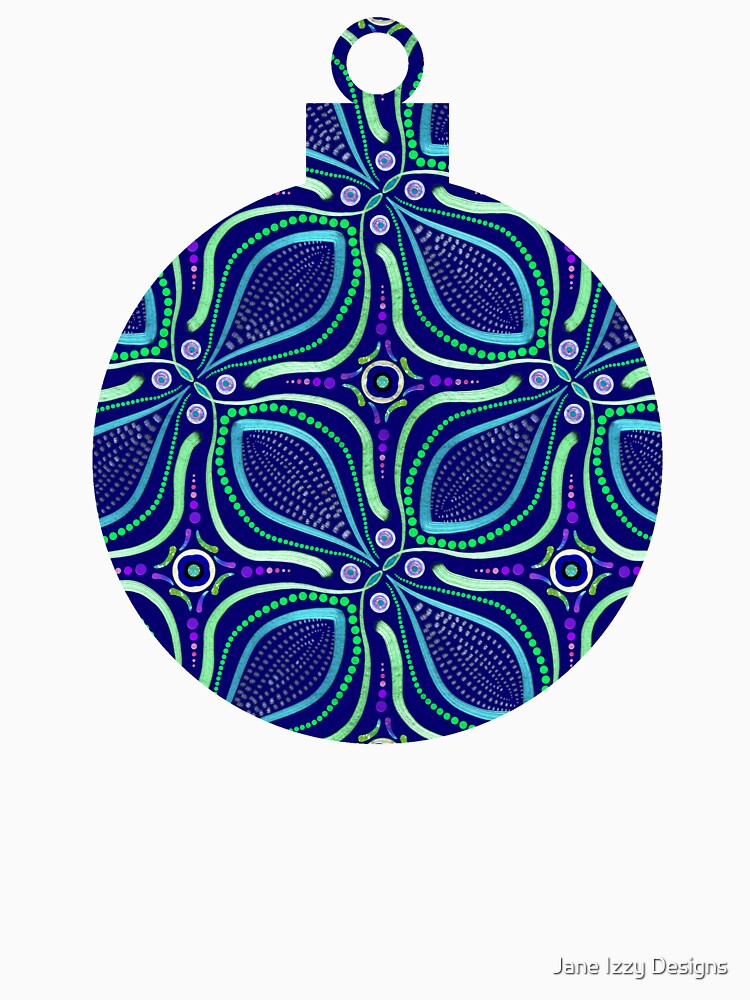 Metallic Christmas Ornament by Jane Izzy Designs