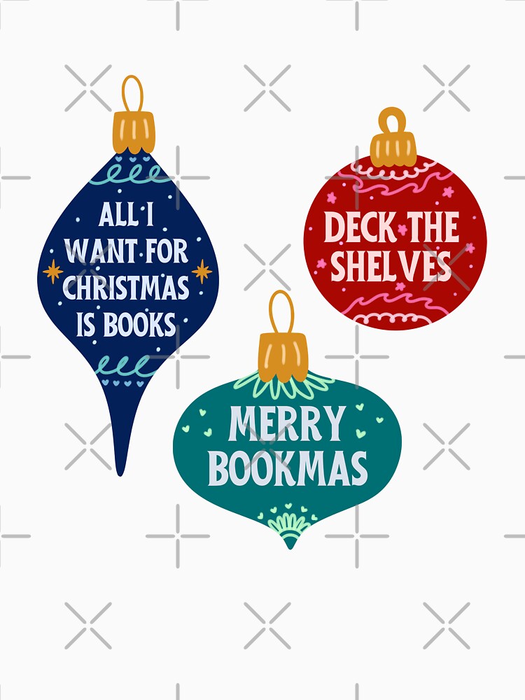 Bookish Christmas Baubles Set by Neadoodles