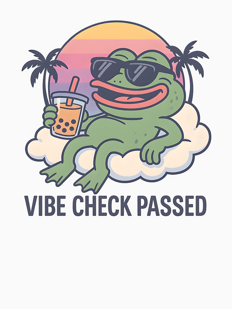 Pepe The Frog Vibe Check Passed Retrowave by PepegaShopz