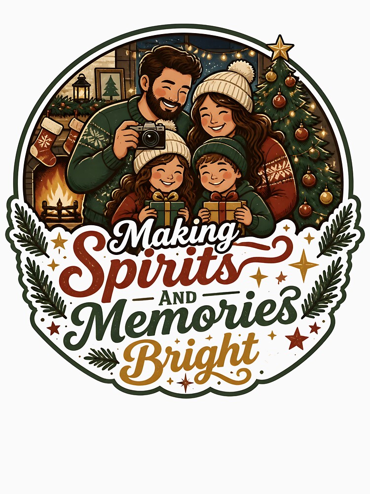 Making Spirits And Memories Bright Christmas Family Holiday Gift by KristenosNehk