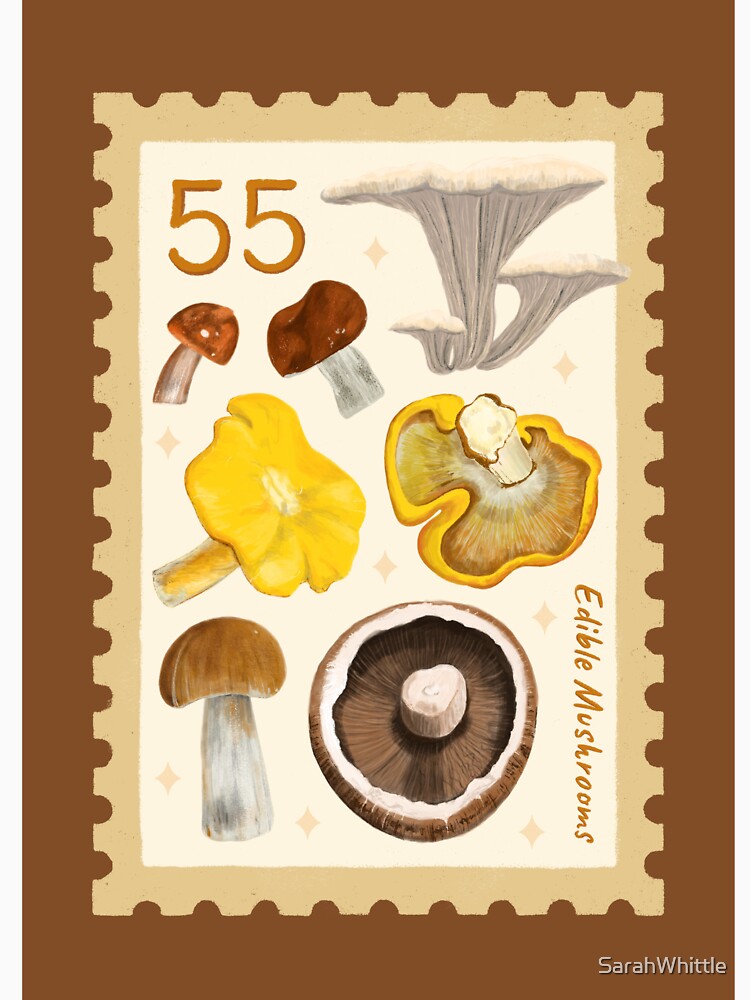 Edible Mushrooms Stamp by SarahWhittle