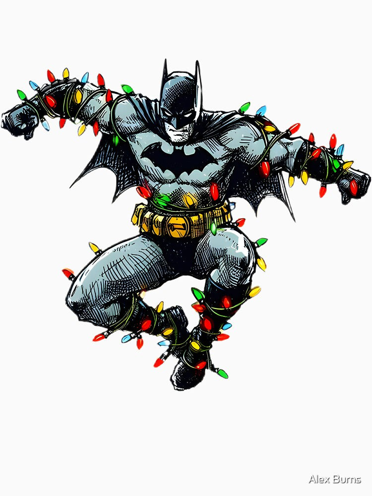 Festive Christmas Gotham City Holiday Design by Alex Burns