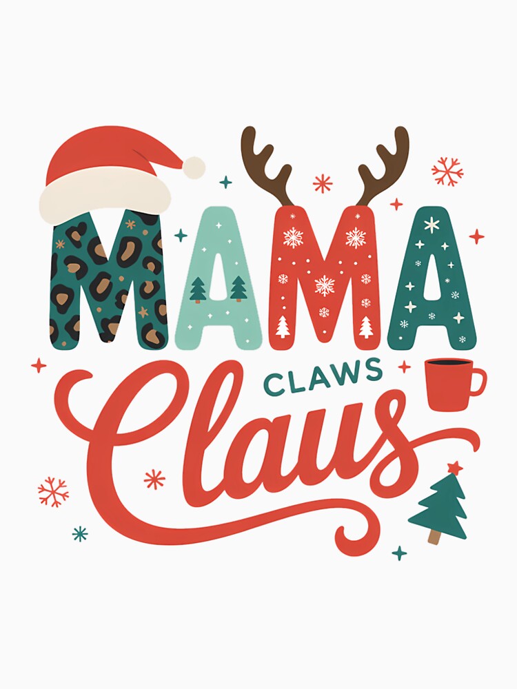 Mama Claus Christmas Pajama Santa Claus Family Matching by PunkNation-Arts
