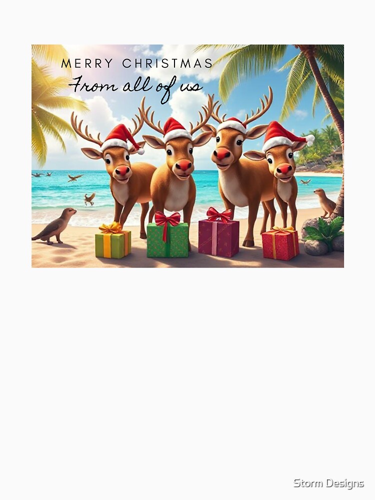 Merry Christmas Reindeers by Storm Designs