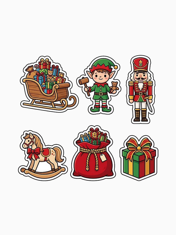 Santa Workshop Toy Sticker Pack - Christmas Gift Delivery Edition by SimpleP