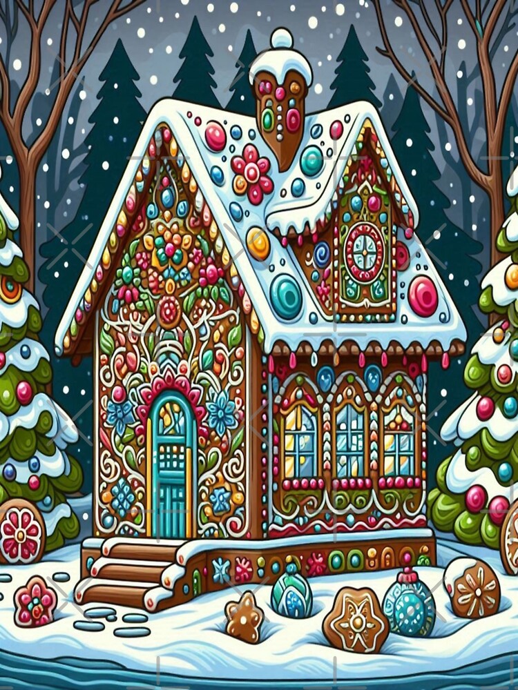 Winter Gingerbread House by Spike The Punch Design Co.