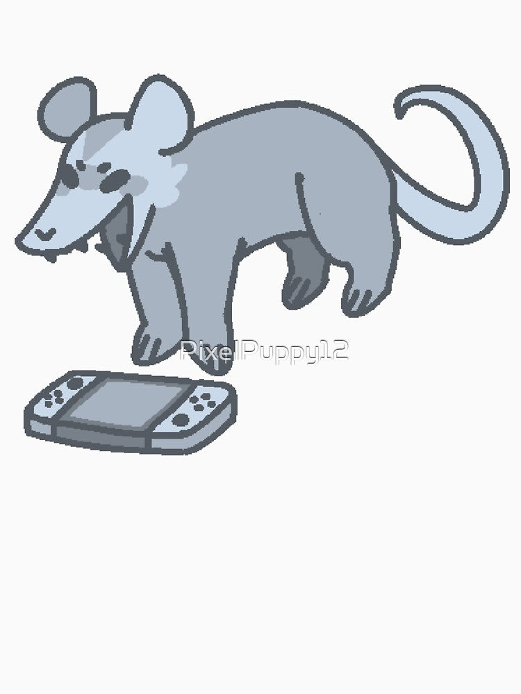 A Lil Gamer Opossum by PixelPuppy12