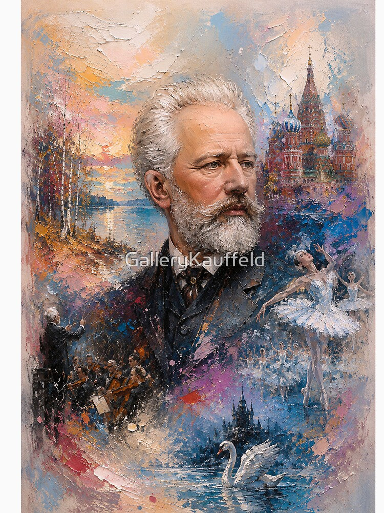 Pyotr Tchaikovsky, Russian composer painting. by GalleryKauffeld