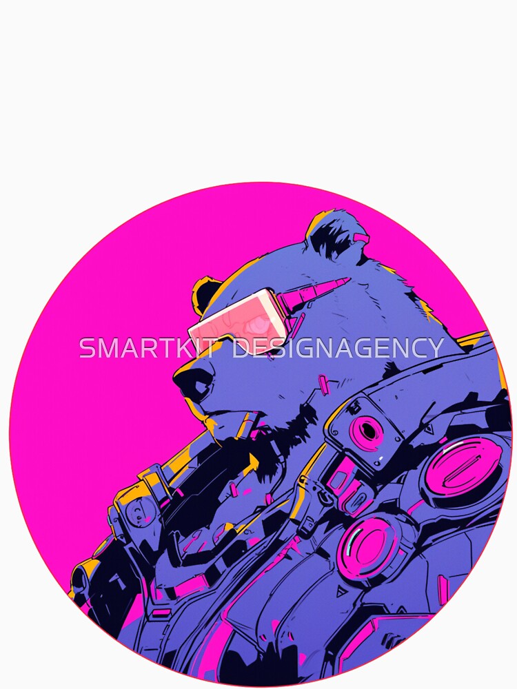 Cyber Polar Bear // Aesthetic Polar Bear // Cool Animal // Cyber Animal // Future Animal Art // Animal Warrior // Animal Cute Art // Gaming Aesthetic stickers by SMARTKIT  DESIGNAGENCY