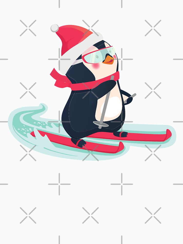 Cute Penguin Skiing Cool Winter Sports by treasure-crafts