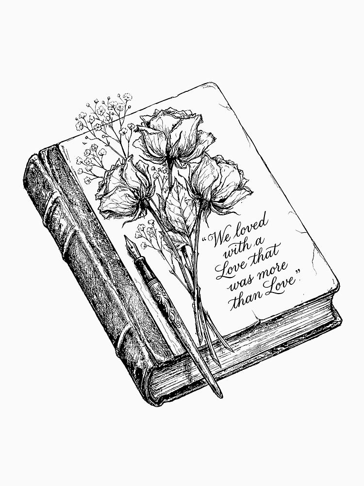 Pressed Wildflower Poetry Folio - Romantic Dark Academia by bapupa
