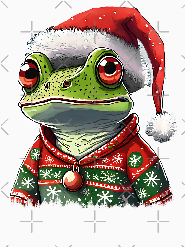 aboriginal frog in christmas sweater by emaotx