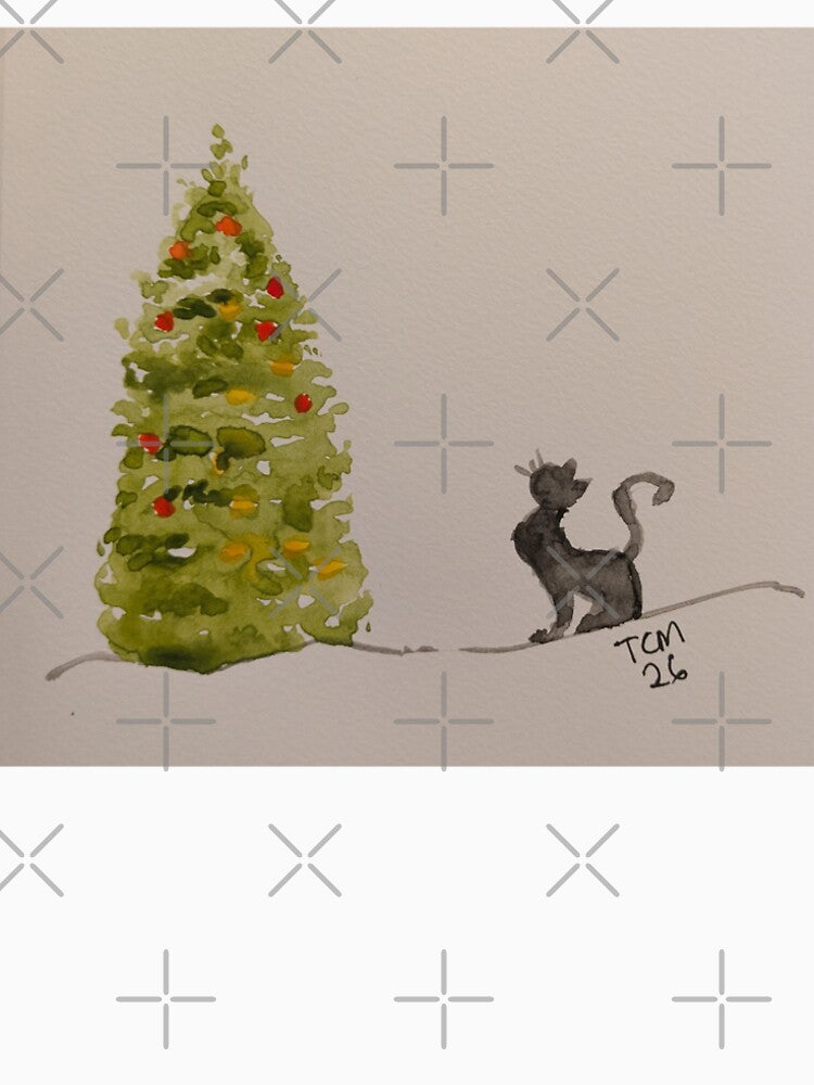 Cat and Xmas Tree 1 by Tracey1401
