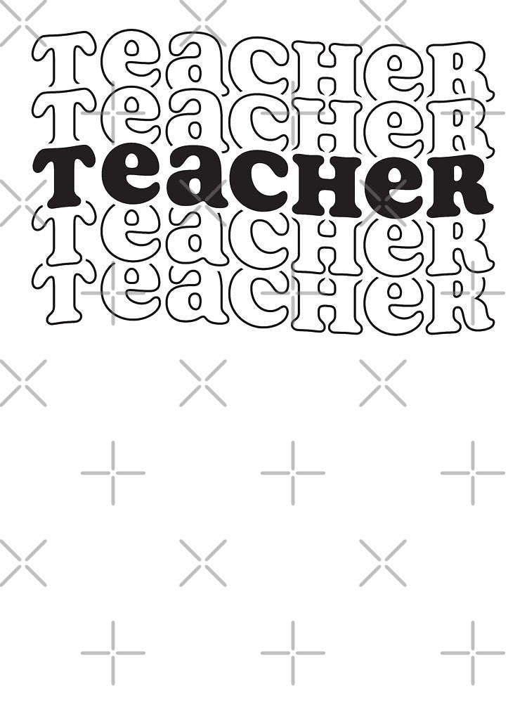 Teacher Shirt. Teacher Curvy Text Shirt. Teacher Sticker. Womens Shirt. Black to School Shirt. Trendy Shirt. Gift for Teacher. Retro Shirt. Positive Shirt. Teacher Masks. Coffee Mug Teacher. by Aknarin Thika