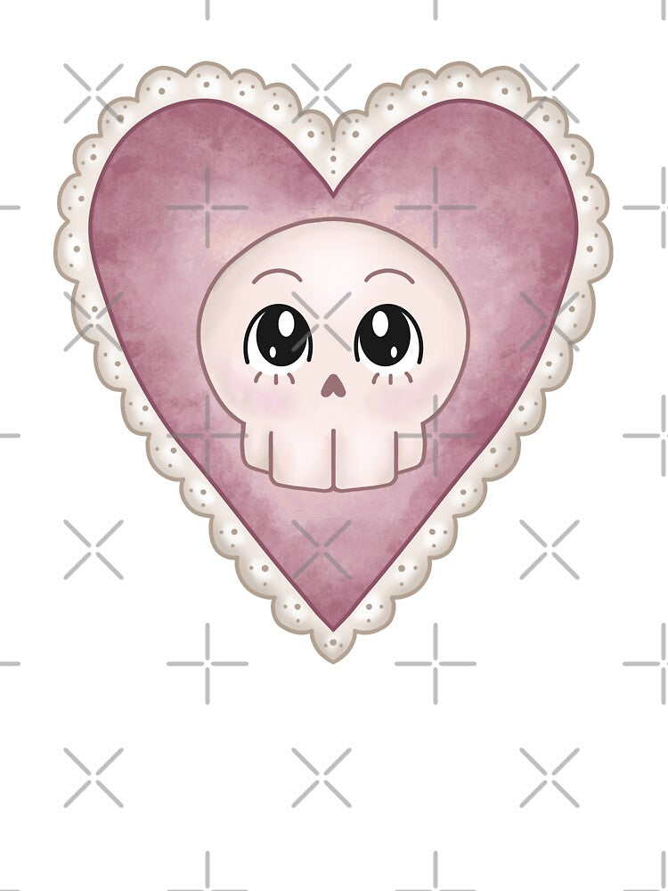 Kitsch Skull Heart by Brennabee Doodles