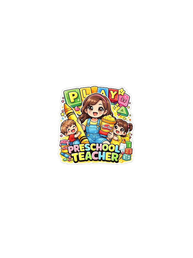 Preschool Teacher Sticker Gift 2026 by Petringo