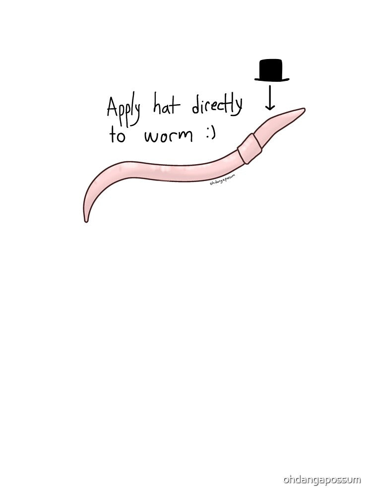give that worm a hat, baby by ohdangapossum