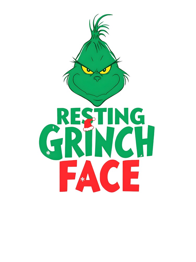 Resting Grinch Face – Funny Christmas Grinch Expression Design by Graphic Therapist
