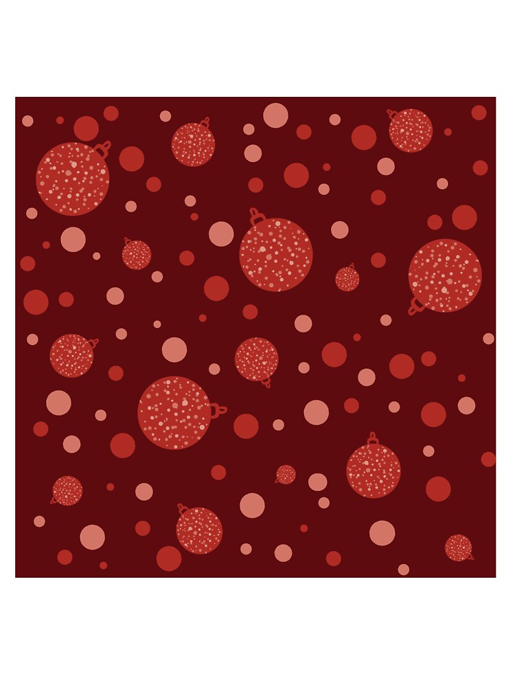 Festive Red Balls on Red by PrintsByAnnJ