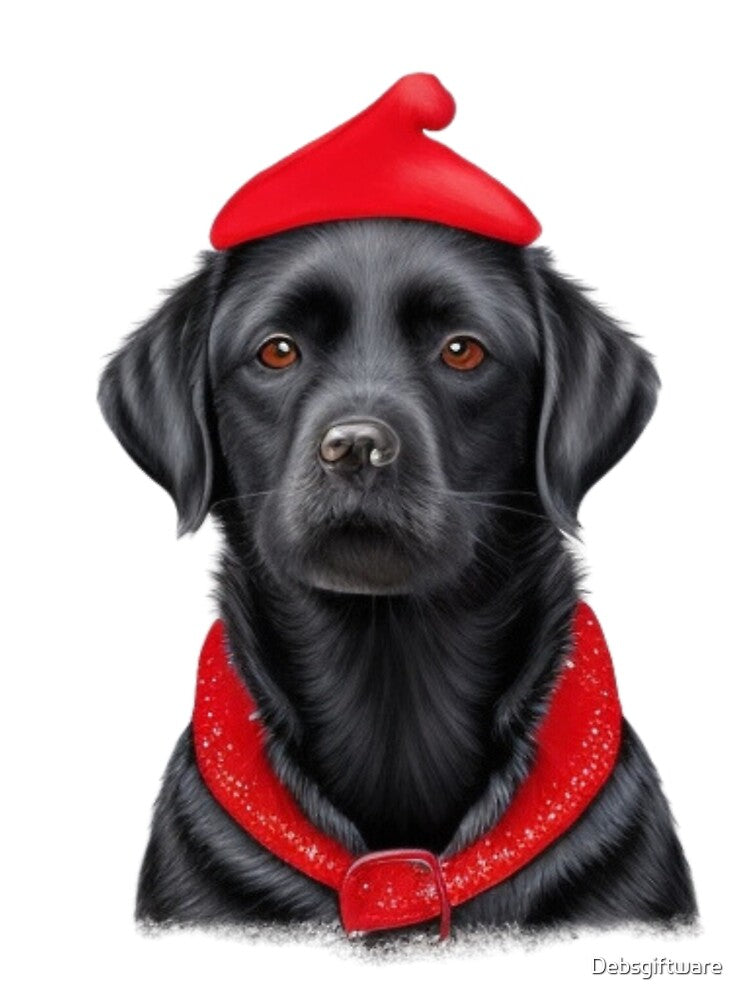 Labrador Santa dog.  Merry Christmas by Debsgiftware