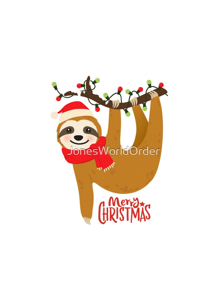 Merry Christmas Sloth by JonesWorldOrder